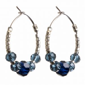 Chakra øreringe med indigo swarovski