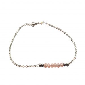 Armbånd med rosa krystal - serie Himmel & Hav