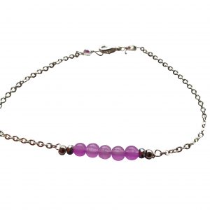 Armbånd med lilla jade - serie Himmel & Hav
