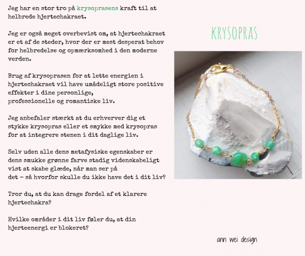 SEPTEMBER : Bliv opfyldt af glæde med krysopras - krystal plan 2019