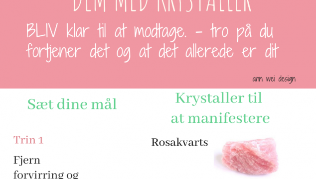 Manifestere dine mål med krystaller